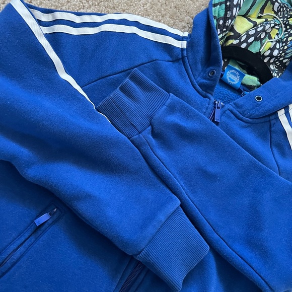 Adidas hoodie sweatshirt jacket blue women size M - Picture 3 of 5